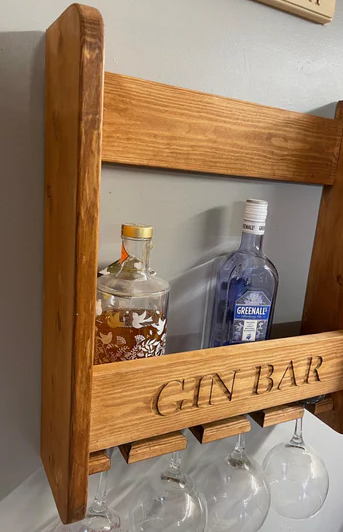 Solid Pine Home Gin Bar / Wine Bar