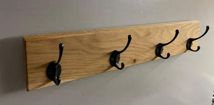 Solid Oak Coat Rack