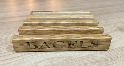 Solid Oak Toast / Bagel Rack