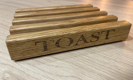 Solid Oak Toast / Bagel Rack