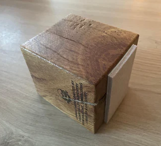 Solid Oak Tea Light Block - Small