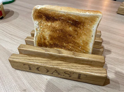 Solid Oak Toast / Bagel Rack