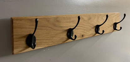 Solid Oak Coat Rack