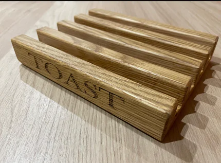 Solid Oak Toast / Bagel Rack