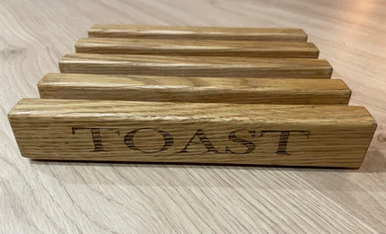 Solid Oak Toast / Bagel Rack