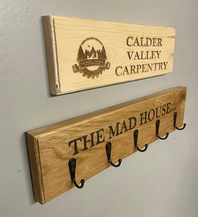 Solid Oak Key Hook Rack